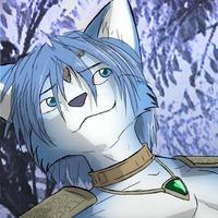 furry blue fox