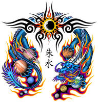 Japanese fire dragon
