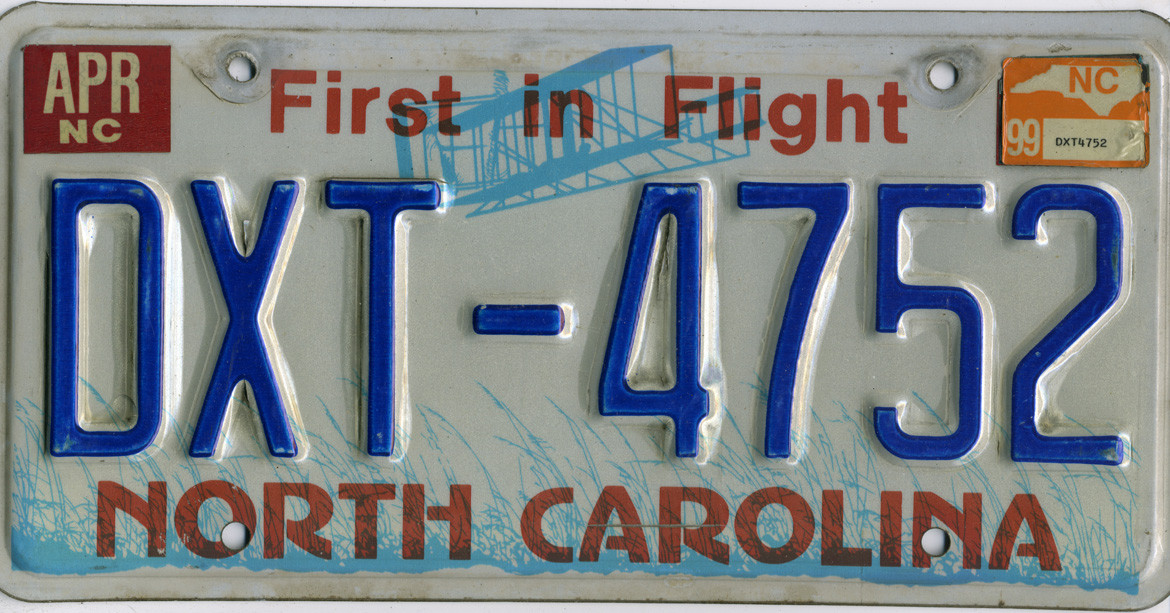 Click image for larger version

Name:	1981_North_Carolina_license_plate_DXT-4752.jpg
Views:	8
Size:	290.2 KB
ID:	6220477